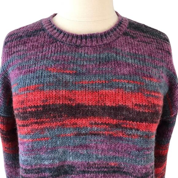 Aeropostale High-Low Sweater Crew Neckline Long Sleeves Size XL Purple - Picture 5 of 9